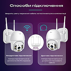 Вулична ip камера відеоспостереження IP WiFi Q15 v380 3 Мп поворотна з віддаленим доступом з передачею на телефон, фото 4