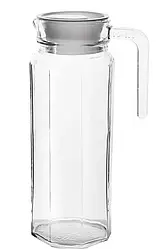 Глечик скляний із кришкою  Сальса 1 літр  J-105