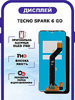 Дисплей Tecno Spark 6 Go оригинальный без рамки, экран Tecno