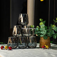 Набор низких стаканов Deli Glass Valeria 6x310ml черный