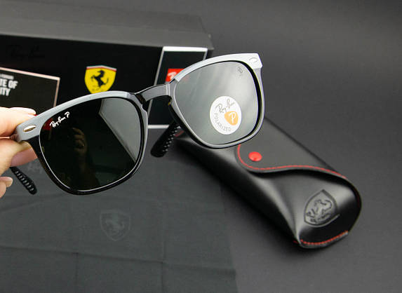 Сонцезахисні окуляри RAY BAN Ferrari поляризаційні UV400 (арт. 8369P) глянсові/зелені лінзи, фото 4