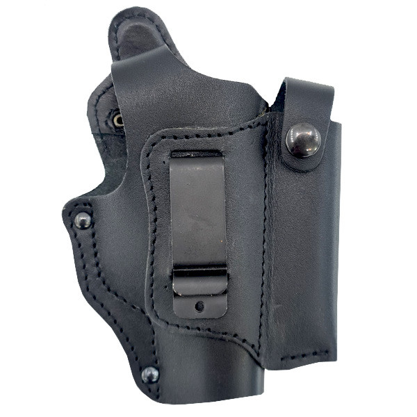 Кобура шкіра відкрита для ПМ з подсумком під запасний магазин, шкіра 6026, фото 1