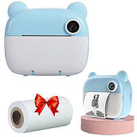 Детский фотоаппарат M3 + Подарок Бумага для мини принтера / Фотоаппарат детский мгновенной печати