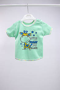 Ясільна футболка для хлопчика з малюнком інтерлок