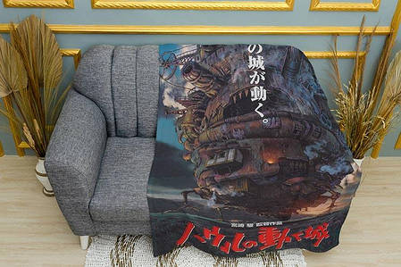 Плед «Мандрівний Замок. Хаяо Міядзакі. Howl’s Moving Castle. Hayao Miyazaki», фото 1