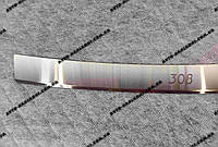 Накладка на Бампер с загибом PEUGEOT 308 SW *2013-2021 год Пежо 308 Универсал нержавейка с логотипом