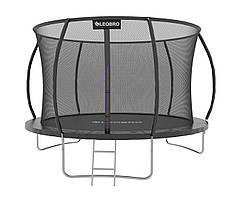 Садовий дитячий Батут LEOBRO Premium Pro 252 см із внутрішньою захисною сіткою 8FT BLACK