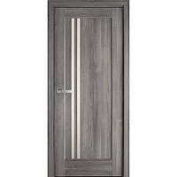 Двері "Делла Делюкс", бук попелястий/скло сатин ПВХ 800 мм