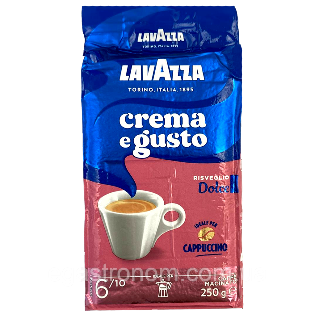 Кава крема е густо дольче колір (мелена) Лавацца Lavazza crema e gusto dolce 250g 20шт/ящ (Код: 00-00003146)