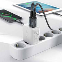 Адаптер живлення для телефону Acefast A33 QC18W White (USB-A+USB-A) | Блок живлення для швидкого заряджання через USB, фото 3