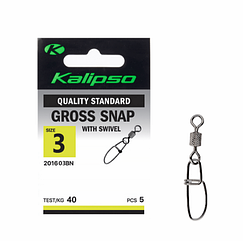 Застібка Kalipso Gross snap with swivel 201603BN №3(5)