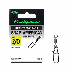 Застібка Kalipso Snap American with swivel-20112/0BN №2/0(4)