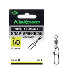 Застібка Kalipso Snap American with swivel-20111/0BN №1/0(6)