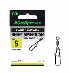 Застібка Kalipso Snap American with swivel-201105BN №5(10)