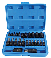Набір головок TORX + біти в головці TORX/E-TORX (1/4, 3/8, 1/2) 25 од. SATRA S-H2548T
