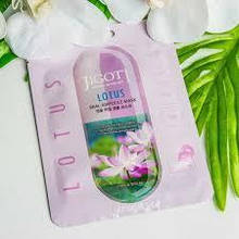 Тканинна маска для обличчя з екстрактом лотоса Jigott Lotus Real Ampoule Mask