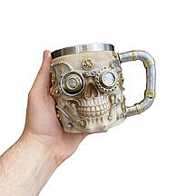 Чашка 3D череп із шестернями 300 мл
