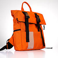 Городской рюкзак Мини Ролтоп Оранжевый (25*10*34 - 44 см) кордура Рюкзак маленький туристический
