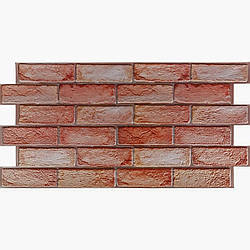 Пластикова панель ПВХ для стін Коричнево-рожевий Цегла цегляна кладка 96х48 см декоративна вагонка