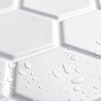 Стеновая ПВХ панель для ванной 96х48 см Белые соты Шестиугольники декоративная вагонка Геометрия 3Д текстура