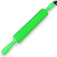 Скалка силиконовая для раскатки теста 45см (25см основа) зеленый