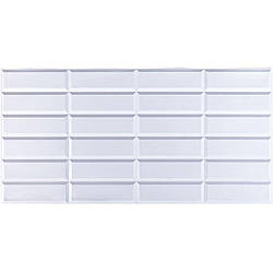 Стінова панель ПВХ для стін 96х48 см Прямокутники Цегли Білі декор для стін вагонка Текстура Геометрія