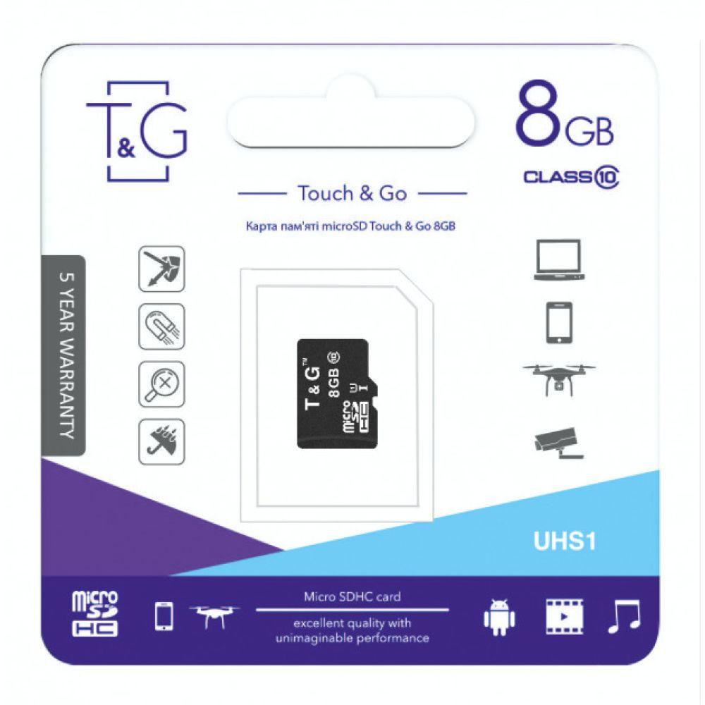 DR Карта Пам'яті T&amp;G MicroSDHC 8gb UHS-1 10 Class Колір Чорний