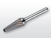 Борфреза твердосплавний тип L (конічна із заокругленим кінцем), 20.0 мм, хвостовик 10 мм одинарна насічка