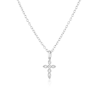 Серебряное ожерелье "Крестик"