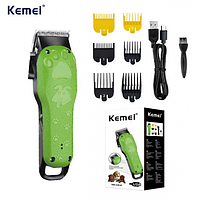 [MB-01504] Машинка для стрижки животных Kemei Km-Cw10 USB зарядка с мультяшными зелеными машинка (40) DE