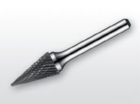 Борфреза твердосплавний тип M (конічна із загостреним кінцем), 10.0 мм, хвостовик 6-мм перехресна насічка, фото 1