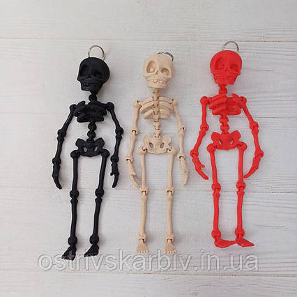 Брелок 3Д Скелет Джек, 3Д пласти еко, 22 см, 2 типи, ціна за 1ult, для дітей від 3 років, павунок малийка