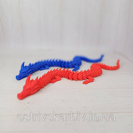 Рухома іграшка дракон. 3D-друк безпечним органічним пластиком 44 см