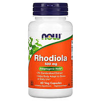 Натуральная добавка NOW Rhodiola 500 mg, 60 вегакапсул CN11621 PS