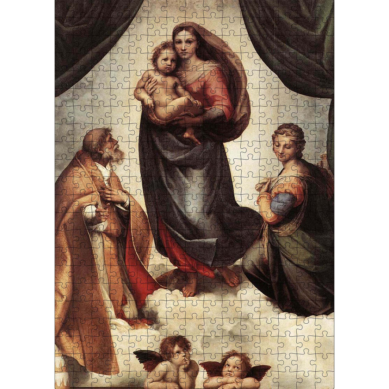 Класичний Дерев'яний Пазл Woods Story Сікстинська Мадонна (Рафаель Санті) L, фото 1