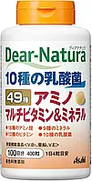 Asahi Dear Natura вітаміни, мінерали, амінокислоти (49 компонентів), 400 таб на 100 днів, Японія