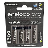 Аккумулятор AA Panasonic Eneloop Pro 2500mAh NiMH, 1шт (блистер по 4шт)(предзаряженный) HR6