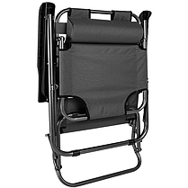 Складне крісло шезлонг із підголівником 120 кг MalTec Sunwaal Riviera, фото 4