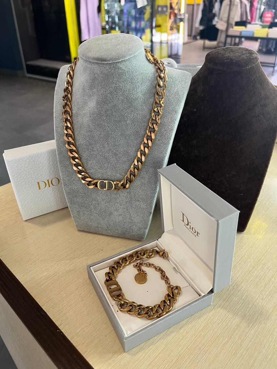 Діор набір кольє та браслет / Dior