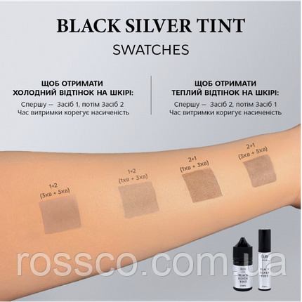 ELAN Система фарбування вій з інкапсульованим сріблом «BLACK SILVER TINT» Засіб 2, фото 3