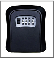 Кодовий міні сейф для ключів грошей 115*94 бокс Ключниця Скринька зі Шторкою з кодовим замком на код чорний