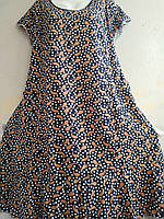 Плаття літнє бавовняна з воланом 58, 60, 62 розміра