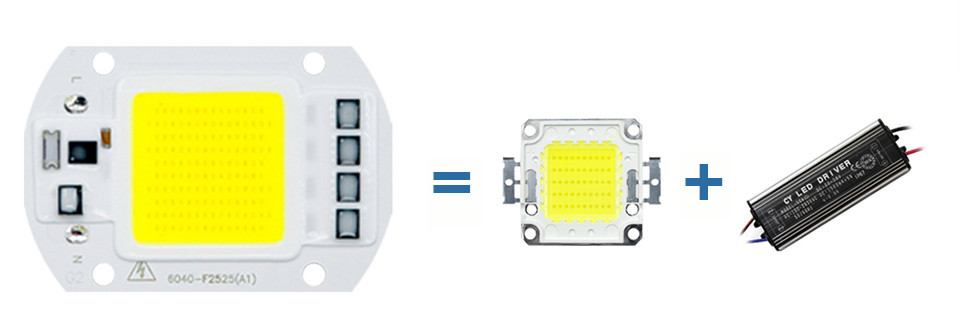 №19 LEd Smart IC 50w 6000K Светодиод 50w 220v светодиодная матрица 50w с драйвером на борту - фото 5 - id-p412182204