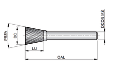 Борфрези (тип N) зворотний конус
