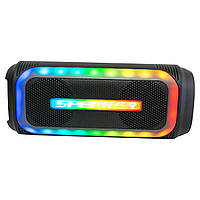 Bluetooth колонка RGB E4107 BT WSJAR E-4107 Чорна, акумуляторна бездротова колонка | bluetooth колонка