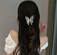 Женская металлическая заколка краб зажим крабик для волос бабочка