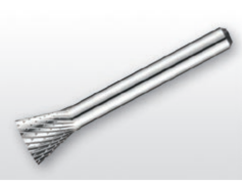Борфреза твердосплавний тип N (зворотний конус), 8.0 мм, хвостовик 6-мм перехресна насічка, фото 1