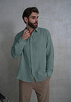 Мужская летняя рубашка муслин 44-46 48-50 52-54