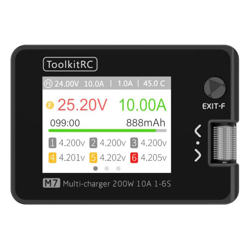 Зарядний пристрій ToolkitRC M7 200 Вт 10 А 1-6S (006944)