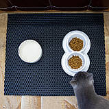 Килимок під миски для домашніх тварин, підкладка під тарілку для котів 60х50 см OSPORT (R-00036), фото 2